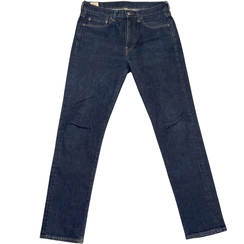 J Crew 770s Mens 30W 32L Blue Kurabo Japanese Straight Slim Fit Denim 77388